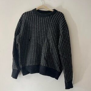 Cozy Black and White Knit Sweater